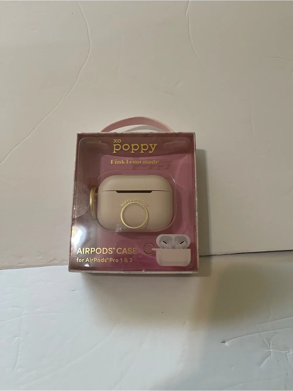 XO Poppy Pink Lemonade AirPods Pro 1 & 2 Case - NWT **
